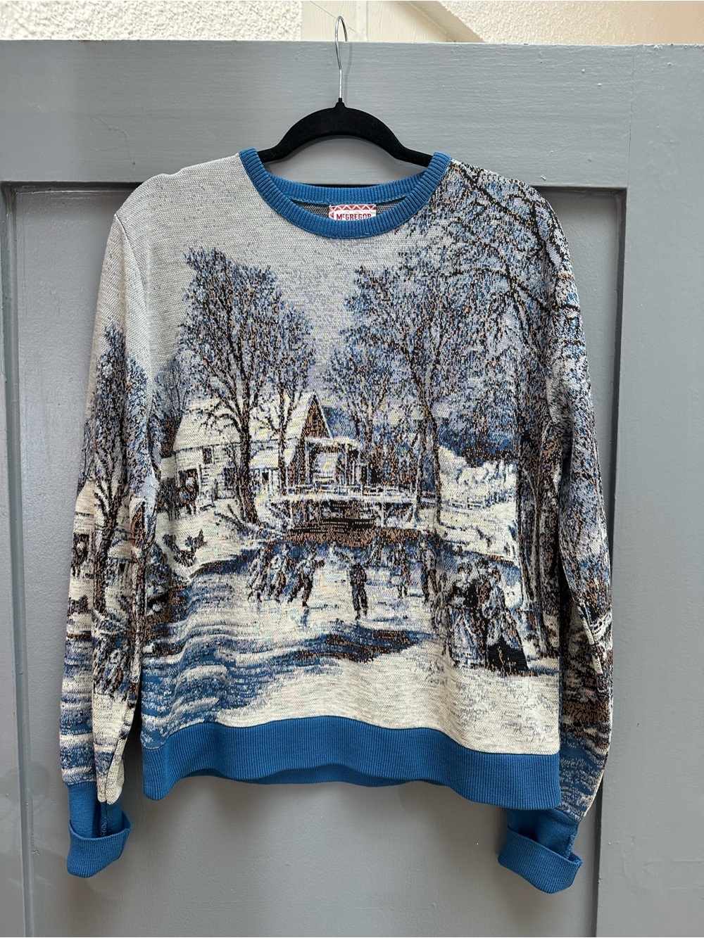 Vintage McGregor Snowy Scenic Knit Sweater